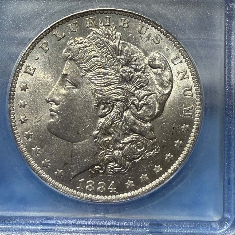 🔥SUPER RARE 1884 O MORGAN SILVER DOLLAR GRADED MS65!! 🔥 - Picture 4 of 8